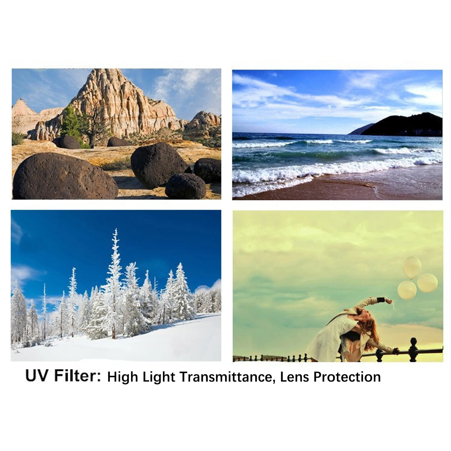 Lot 3 Filtres UV CPL FLD 52-67mm pour Objectif Appareil Photo