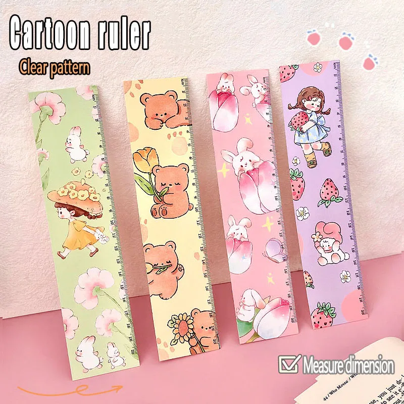 

Cartoon Cute Good-looking Ruler Creative Paper Bookmark Ruler Student Only a Scale