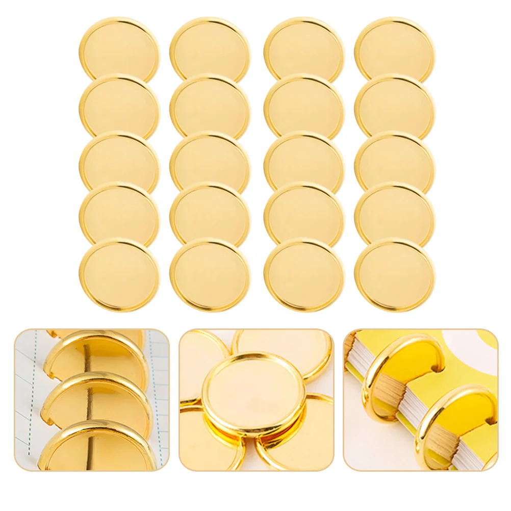 Metal Rings Binder Discs Notebook Hole Binding Combs Spines Loose Leaf Planners Fix 20 Pcs