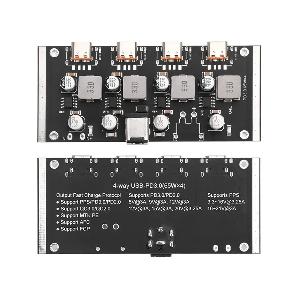 รูปสินค้า โมดูลชาร์จเร็ว PD65W 4 ทิศทาง รองรับ PD3.0 QC3.0 Type-C