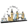 City Streetscape Architecture Dubai 21052 London Sydney Shanghai Building Blocks Kit Bricks Classic Model For Children toys 6