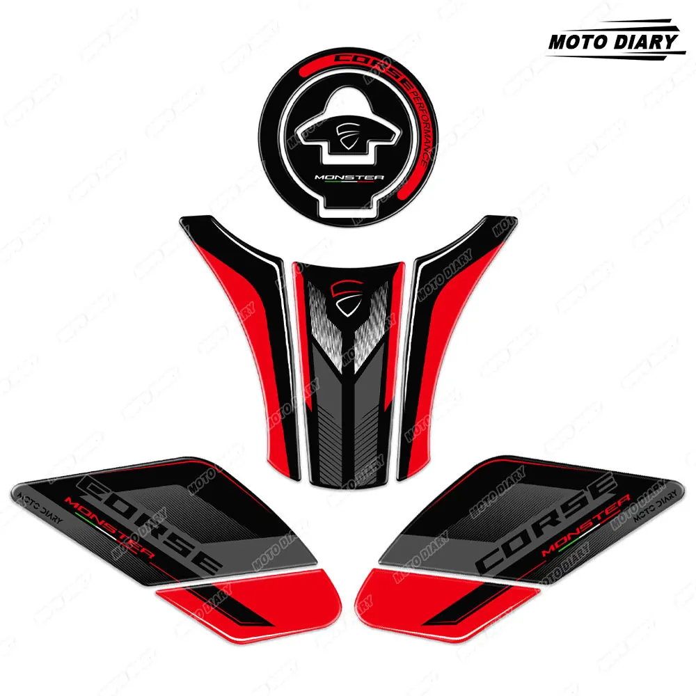 ���� 797 821 1200 ���� ��ũ �е� ��ƼĿ, 3D ���� Ŀ�� ��ȣ ��Į, ��� Ducati Monster797 821 1200 2017-2021