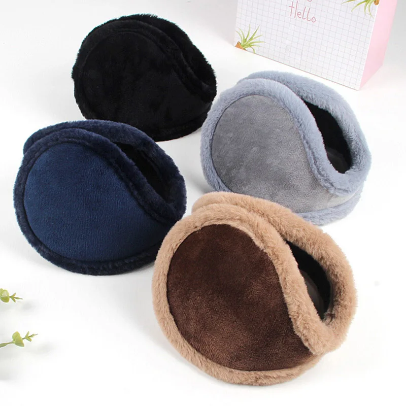 

Windproof Earmuffs Men Ear Warm Protector Thicken Plush Winter Warm Fleece Earmuff Outdoor Cycling Warmer Soft Ear Muffs
