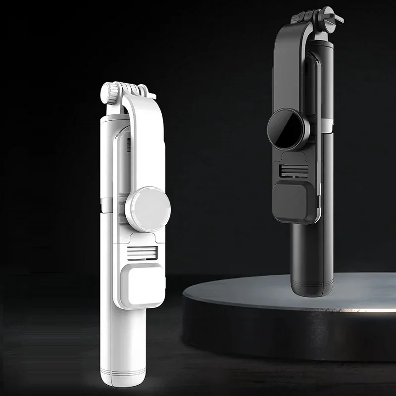 Neuer Selfie-Stick 1045 mm kabellos Bluetooth LED-Fülllicht ausziehbares Stativ mit Fernauslöser für Android- und iOS-Handys_voghion.com