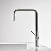 304 สแตนเลสหมุนอ่างล้างจานก๊อกน้ําผสมน้ําร้อนและเย็น 3