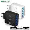 65W 6 Ports USB Charger Fast Charging QC3.0 Travel Charger For iPhone 14 Samsung Xiaomi Mobile Phone Adapter EU KR US UK Plug 1