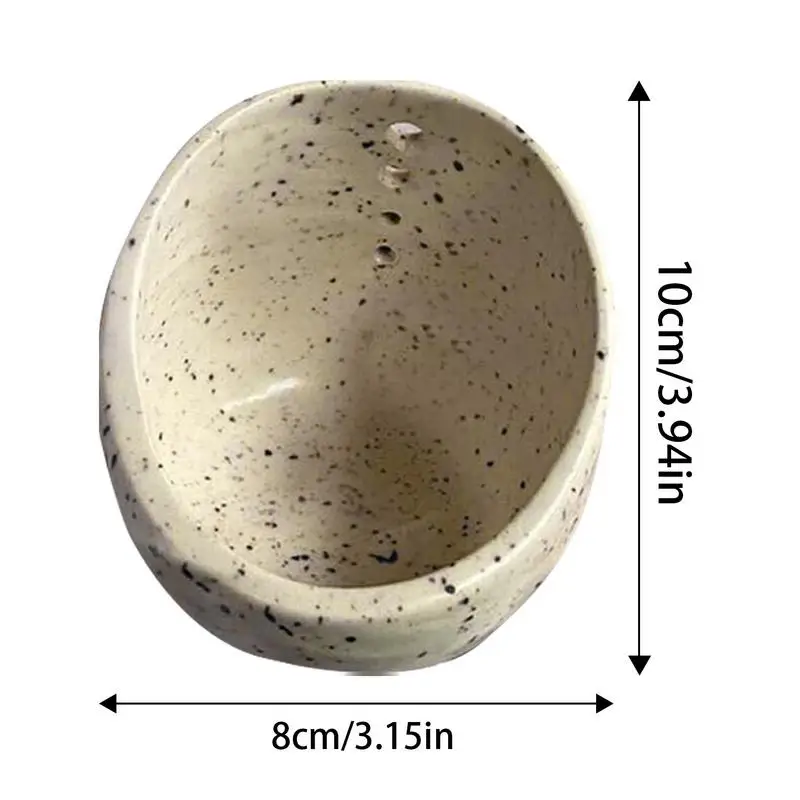 Handmade Pottery Herb Stripper Bowl Leafy Vegetable Stripping Tool Time-Saving Kitchen Tool Leafy Greens Leaves Removal Bowl