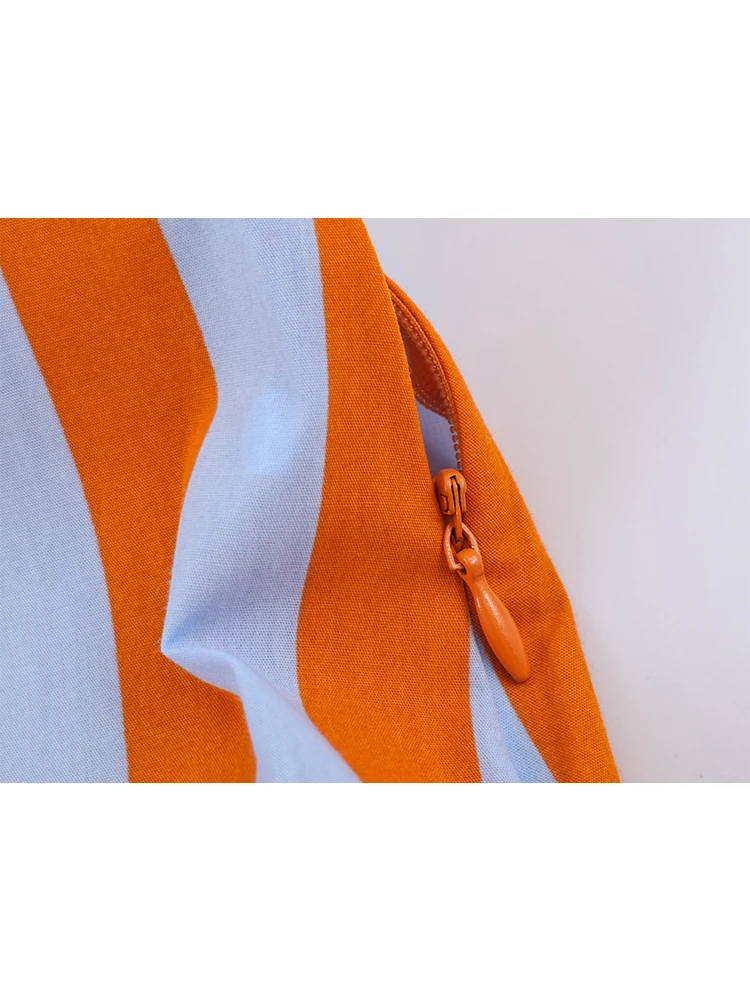TFMLN Robe longue chic pour femme, imprimé rayures, sans manches, avec nœud sur le devant, coupe ample, dos nu, idéale pour les vacances