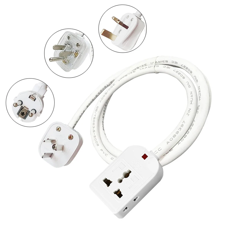 Power Strip CN EU AU Plug Multi 7 holes Universal Outlet Socket Home Electronics Extension Cord Small Socket 0.5/1.5/5/10/15/20M 1
