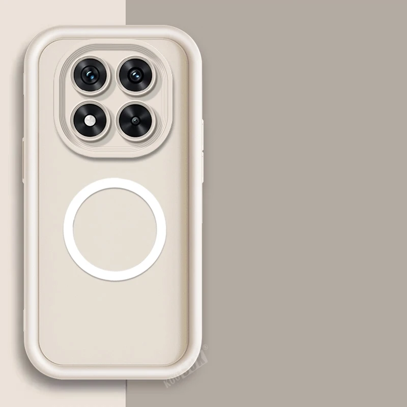 Solid Color Magnetic Attraction Anti-Drop Silicone Phone Case