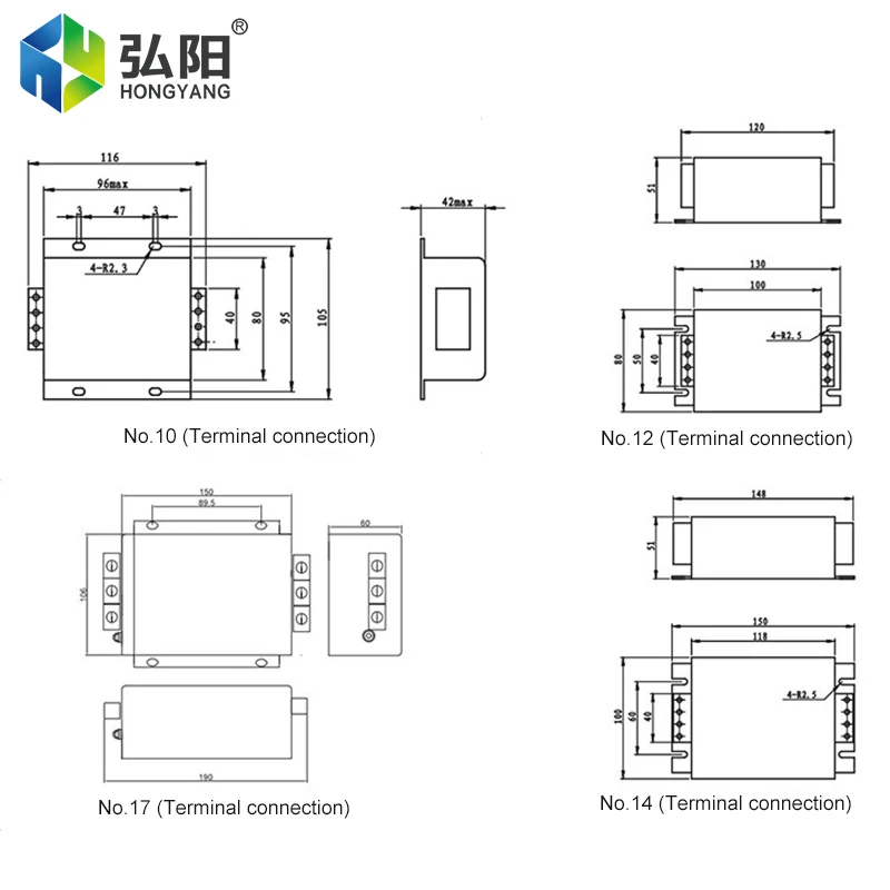 EMI 필터 스위칭 파워 필터, 인버터 서보 필터, CO2 레이저 조각 및 절단기용, 3 상 30A, 380 V, 440V