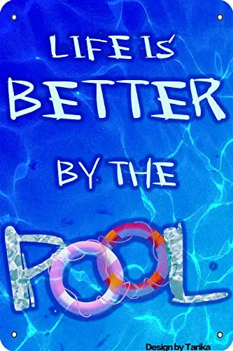

Life is Better by The Pool2 Iron Poster Painting Tin Sign Vintage Wall Decor for Cafe Bar Pub Home Beer Decoration Crafts