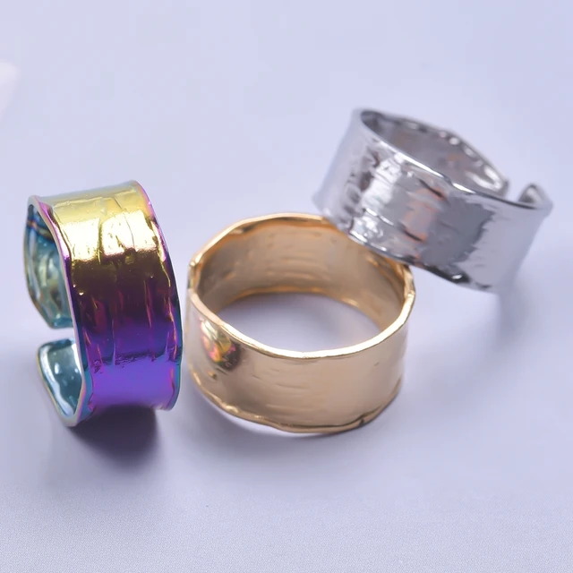 simu Stainless Steel Rings for Men Women Stylish Personality Daisy
