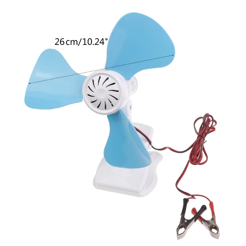 Universal 12V 10" 16.5&rdquo; Ceiling Fan Hanging Fan Camping Desk Clip On for Outdoor Home Office BBQ JA05 21