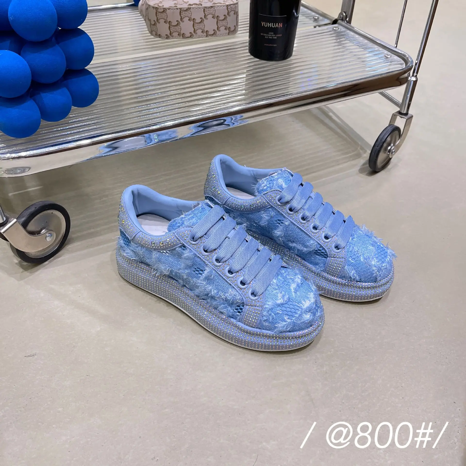 

Mesh Fabric Dyed Shoes for Women Crystal Sneakers Summer Hiking Shoes Fashion Candy Colored Canvas Platform Sneakers 2023