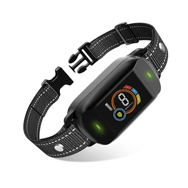 

Dog Bark Collar with Color Screen Intelligent Pet Trainer Rechargeable Waterproof Shock Adjustment Collar Dog Accessories