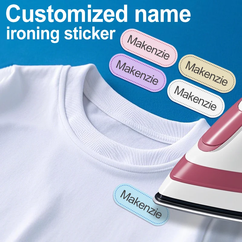 Eco-Friendly Custom Name Sticker Pack - Durable Washable Labels for Kids' Apparel & Accessories