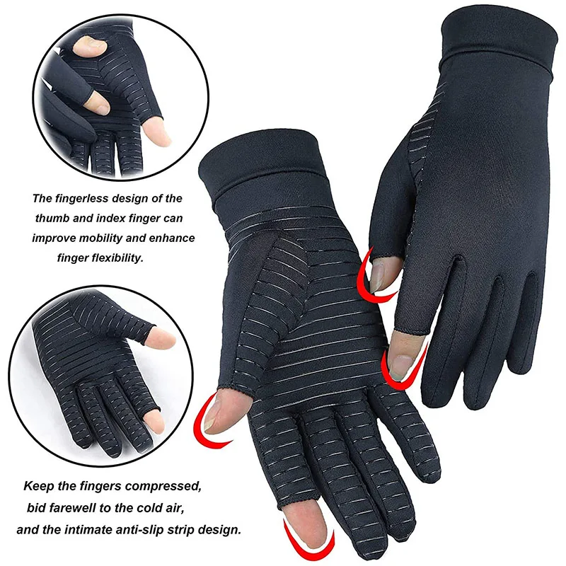 Copper Arthritis Compression Gloves 1 Pair for Women Men for Arthritis Hand Pain Relief Swelling Rheumatoid