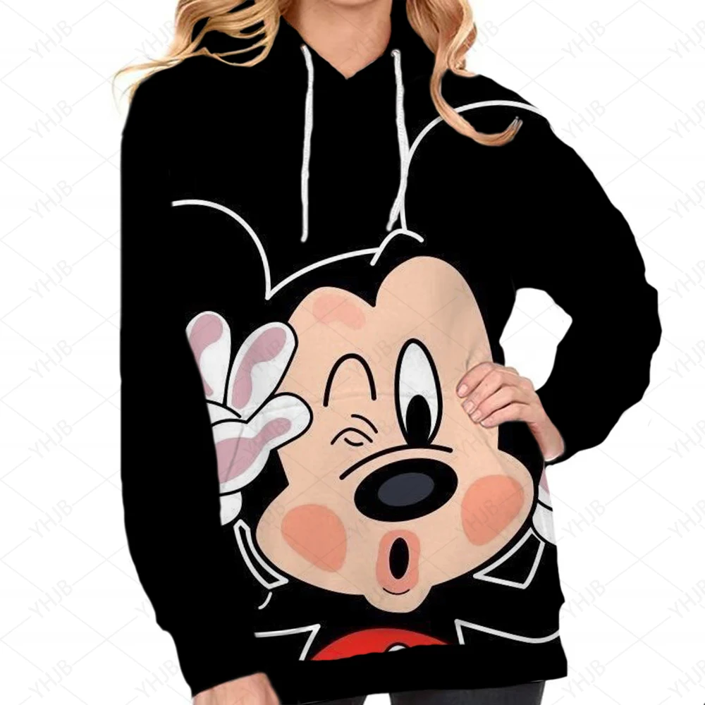 

Cartoon Disney Minnie Mickey Mouse Print Hoodie Women/Men Tops Kawaii Printed Harajuku Ullzang Sweatshirt O-Neck Female Harajuku