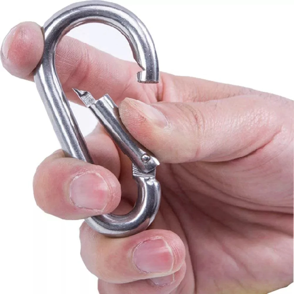 Carabiner Carbon Steel D-Ring Key Chain Clip 20/30Pcs Camping Keyring Snap Hook Outdoor Travel Kit Camping Equipment climbing carabiner