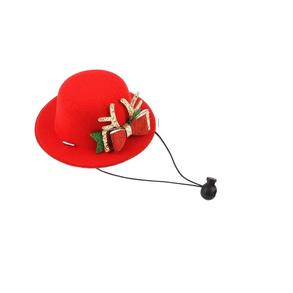 Christmas Pet Bow Hat Adjustable Cat and Dog Christmas Party Decoration Hat Cat Scarf Collar