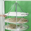 Hanging Sweater Dryer Three Tier Drying Rack Foldable Clothes Durable 3-Layer Holder 6