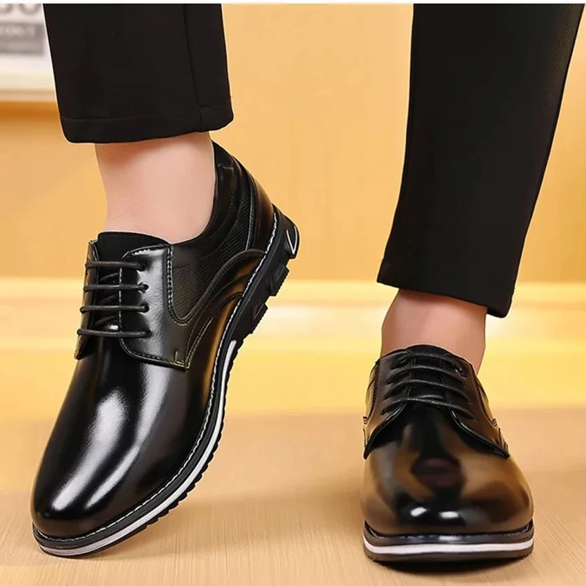 Men's Luxury Leather Shoes Business Brand Casual Soft Flat Business Footwear Breathable Loafers Comfort Top Grade Fashion 2024