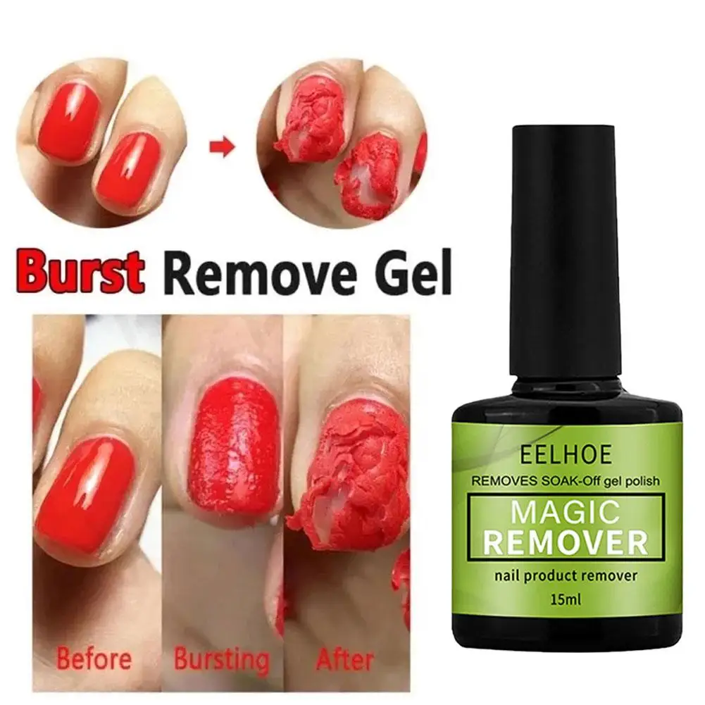 15ml Magic Remover Nail Gel Polish Remover UV Gel Polish Delete Magic Burst Nail Gel Remover Semi Permanent Varnish Polish 5