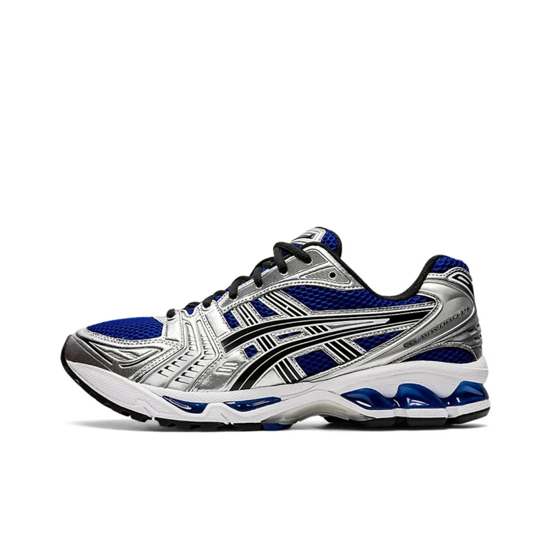 Asics Gel-Kayano 14 Men and Women Running Shoes Low-Top Retro Outdoor Sneaker Park Shoes Silver Blue