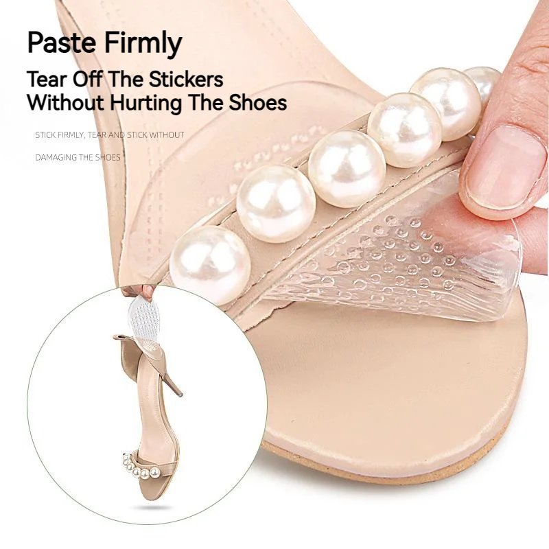 Gel Forefoot Pad for Feet Transparent Half Insoles Women Shoes Anti-slip Massage Sole Cushion Silicon Sandal Relief Pain Inserts