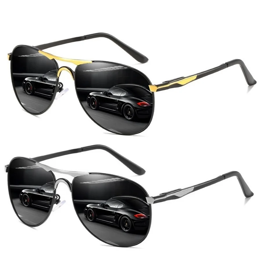 Premium Oversized Metal Aviator Sunglasses - Unisex Fashion Eyewear