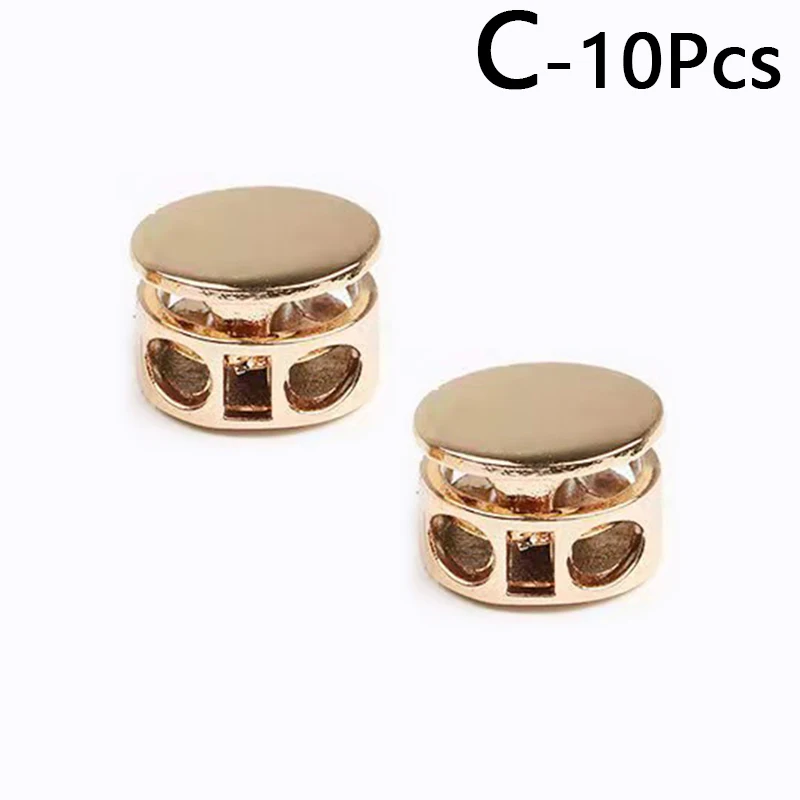 10Pcs Metal Cord Lock Stopper Rope Toggle Clamp Clip Buckle Lanyard End Fastener Backpack Clothing Garments Sewing Accessories