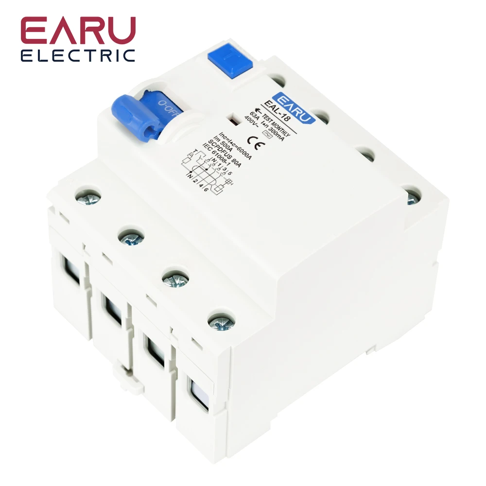 2P 4P 10/30/100/300mA Type AC RCCB RCD ELCB Electromagnetic Residual Current Cir