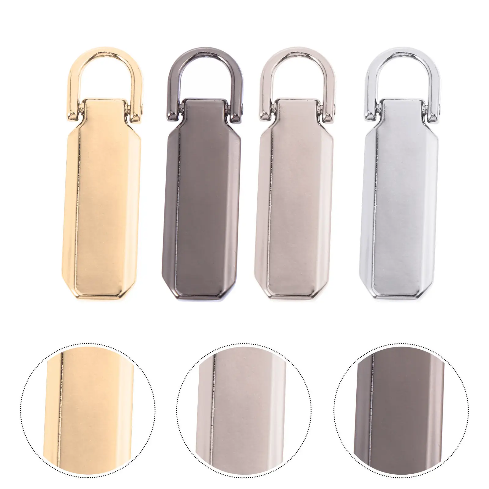 4Pcs 튼튼한 금속 지퍼 헤드 간편한 설치 의류 가방 배낭 수하물 코트 재킷 스커트 수리용 지퍼 슬라이더 제거