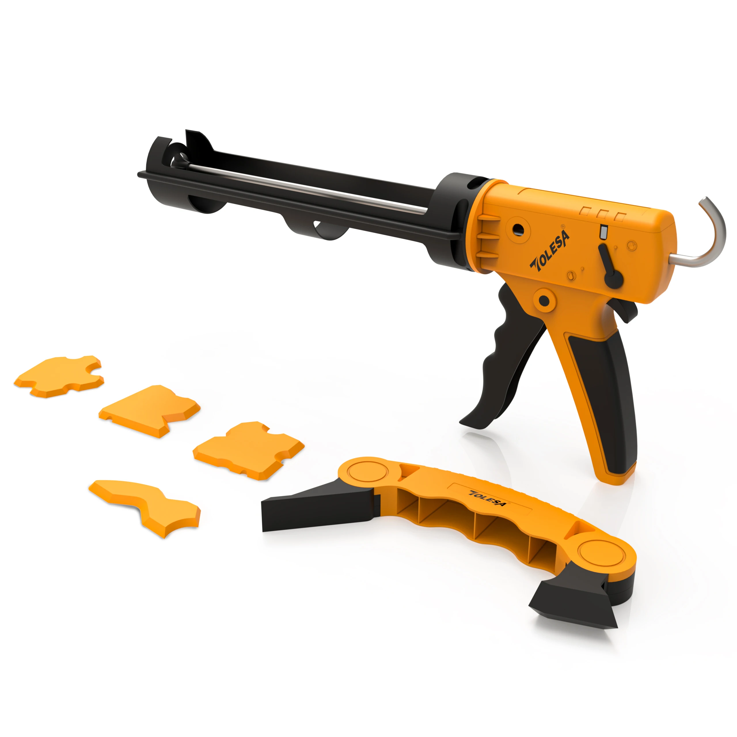 Caulking gun TOLESA kit comfortable grip high thrust ratio