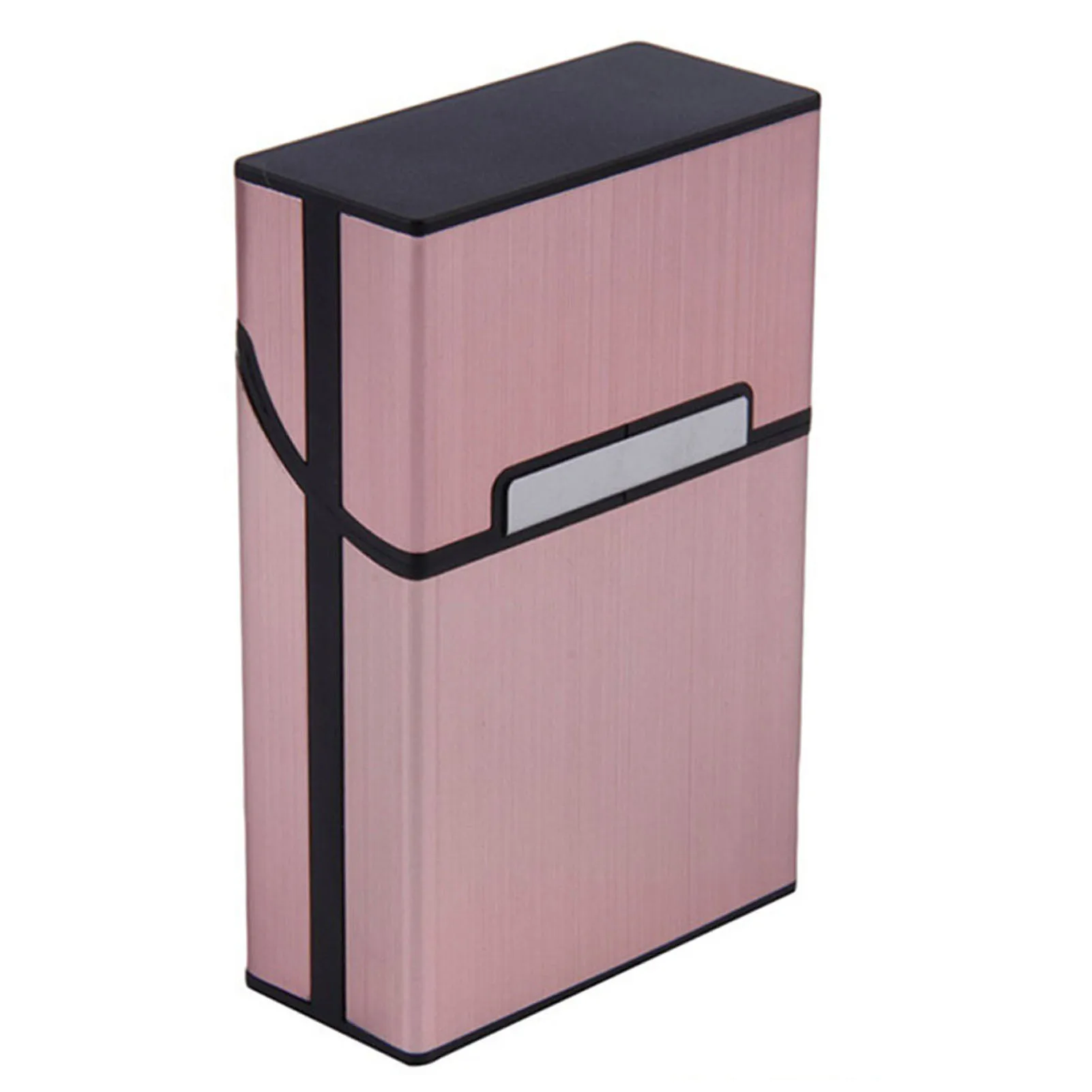 Sleek Aluminum Brushed Cigarette Case - Durable & Portable Storage Box with American-Inspired Square Design