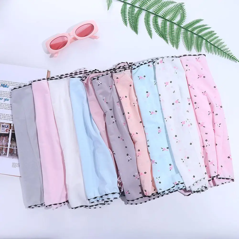 

Цветочная ледяная шелковая Солнцезащитная Фата для шеи с откидной крышкой, женская маска для лица Gini, женская маска для вождения, летняя женская маска для лица