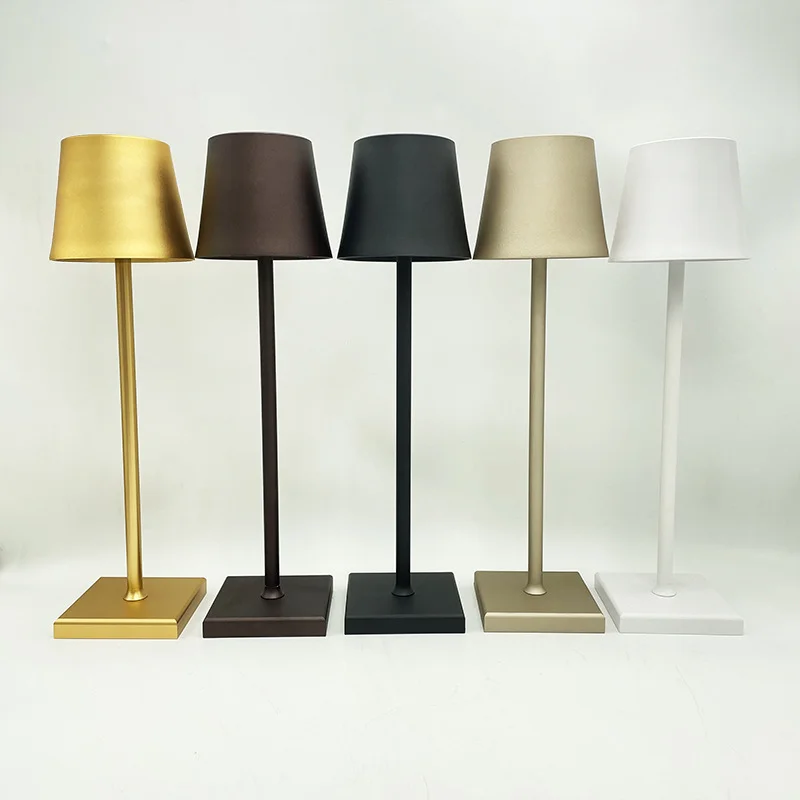 5200mAh 2024 Cordless Table Lamp LED Aluminum Dimmable Desk Lamp Lamp Restaurant Atmosphere Lighting for Indoor Outdoor Metallic 6