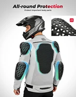 Veste d'été de moto pour homme, tenue de conduite respirante avec protections CE, intérieur en maille douce, ensemble de motocross pour cyclisme tout-terrain. 2