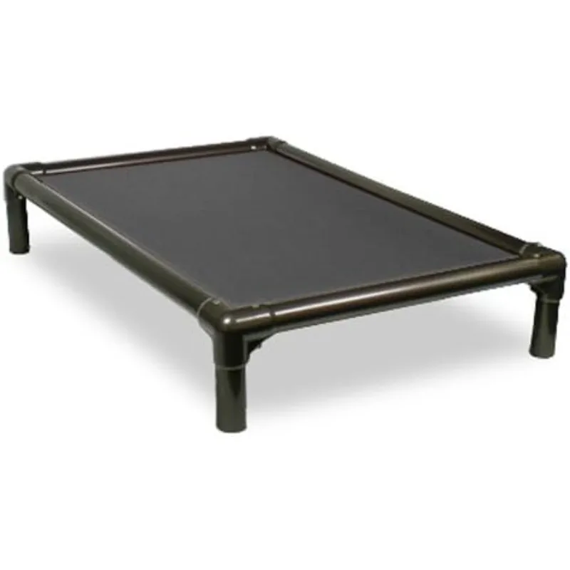 Chewproof Dog Bed Walnut PVC 44" x 27" Cordura Nylon Smoke