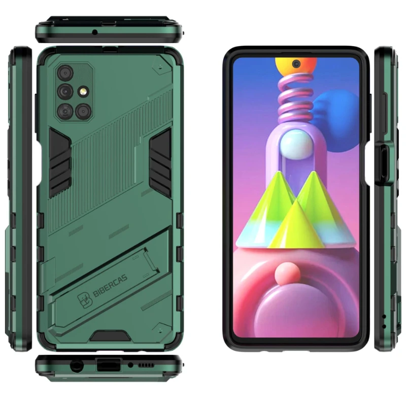 Case For Samsung Galaxy M31 M51 Shockproof Armor Phone Case For Samsung M31 M51 Anti-Fall Protect Back Cover Kickstand Coque 4