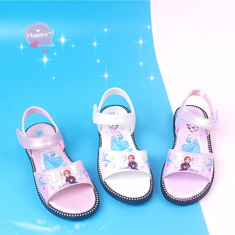 children's shoes for high arches Diseny Summer new girls frozen 2 sandals fashion cartoon  princess shoes beach shoes extra wide fit children's shoes