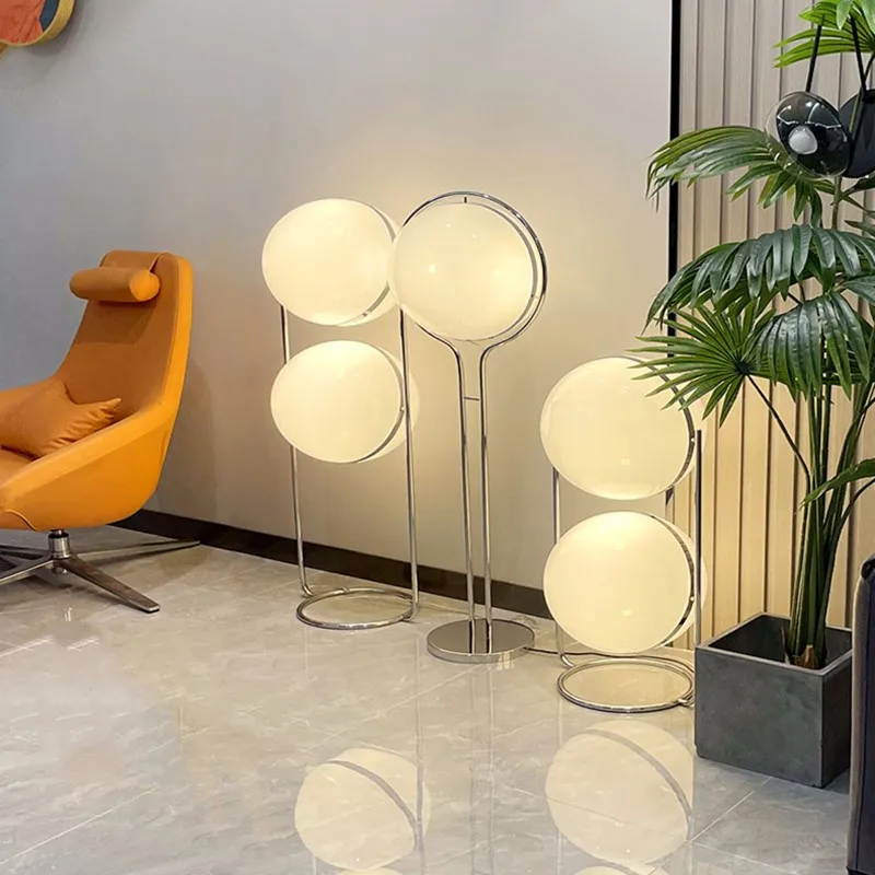 

Modern E27 Table Lamp bedroom bedside lamp Acrylic Ball Rotatable Chrome Metal For Foyer standing lamp Shop Lighting Fixtures