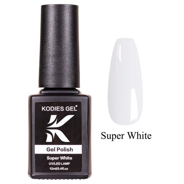 KODIES GEL Super White Gel Nail Polish 15ML High Pigment Semi Permanent Vernis UV/LED Varnish