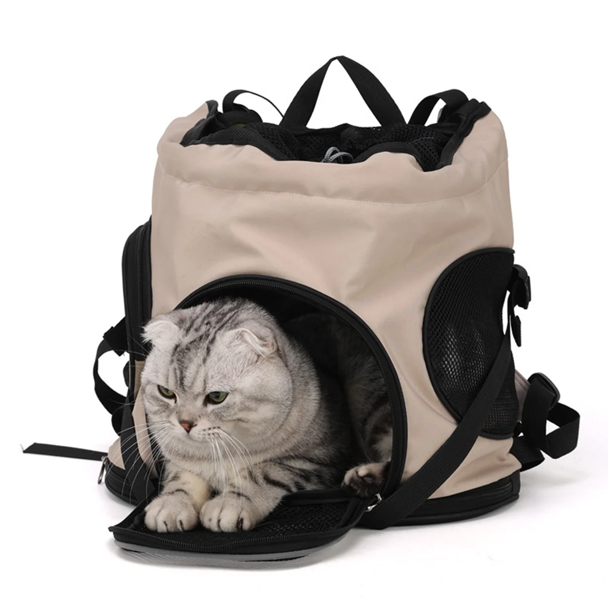 

Ventilation Large Capacity Cat Carrier Backpack Adjustable Strap Pet Carrying Bag Foldable Cat Backpack for Outdoor Travel