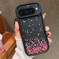 Vibrant Love Heart Shockproof Phone Case - Soft TPU Silicone Bumper Cover for Google 10 Pro XL (A478 Black)