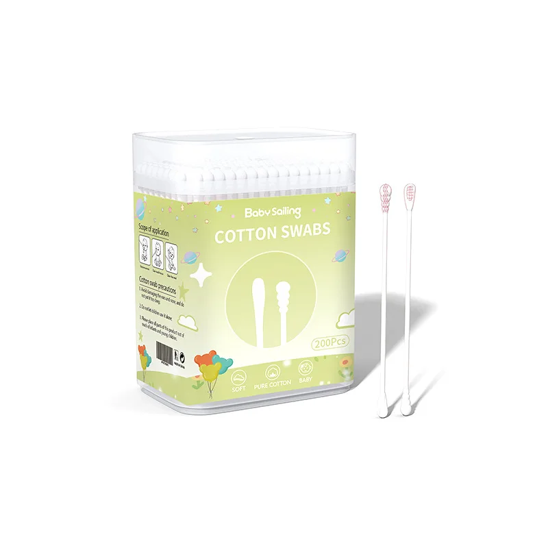 Baby Cotton Swabs 200pcs box cotton swabs cotton swab box cotton swab storage box