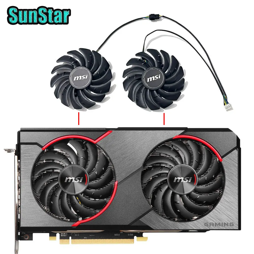 New 4PIN 87MM PLD09210S12HH 0.4A 12V RX 5600 Graphics card cooling