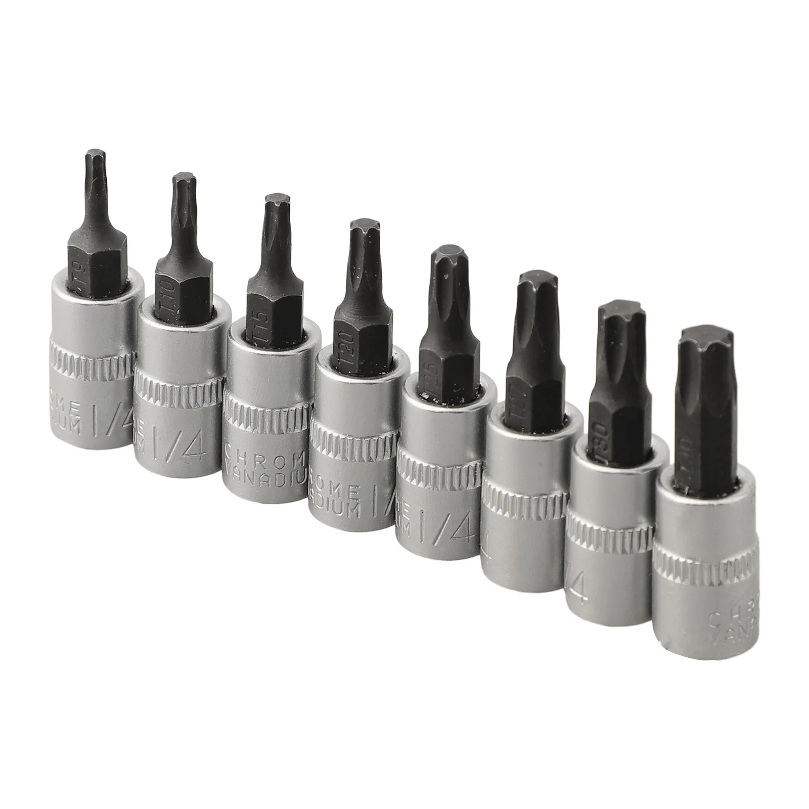 Description Picture 2 of item1pc Torx Bit Sockets 1/4 Inch Driver Star Bit T8-T40 Screwdriver Bits Wrench Socket Adapter Extension Rod Hand-Tools