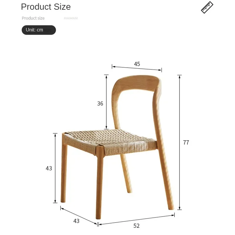 Nordic Restaurant Rope Dining Table Chairs Home Living Room Dining Chair Designer Home Furniture Creative Backrest Desk Chairs
